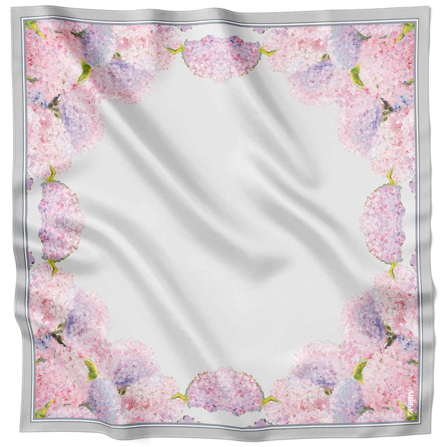 Premium silk scarf “Between us” 26"x26"