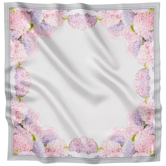 Premium silk scarf “Between us” 26"x26"