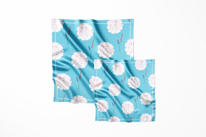 Premium silk scarf "Tenderness" 26"x26"