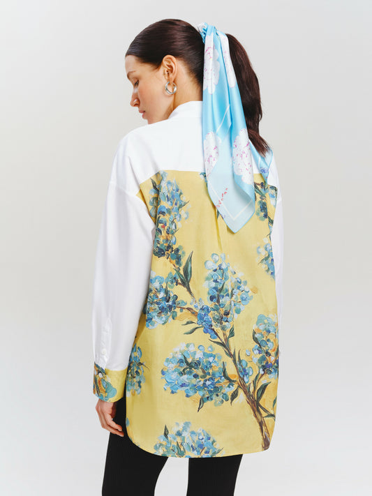 Premium silk scarf "Tenderness" 35"x35"