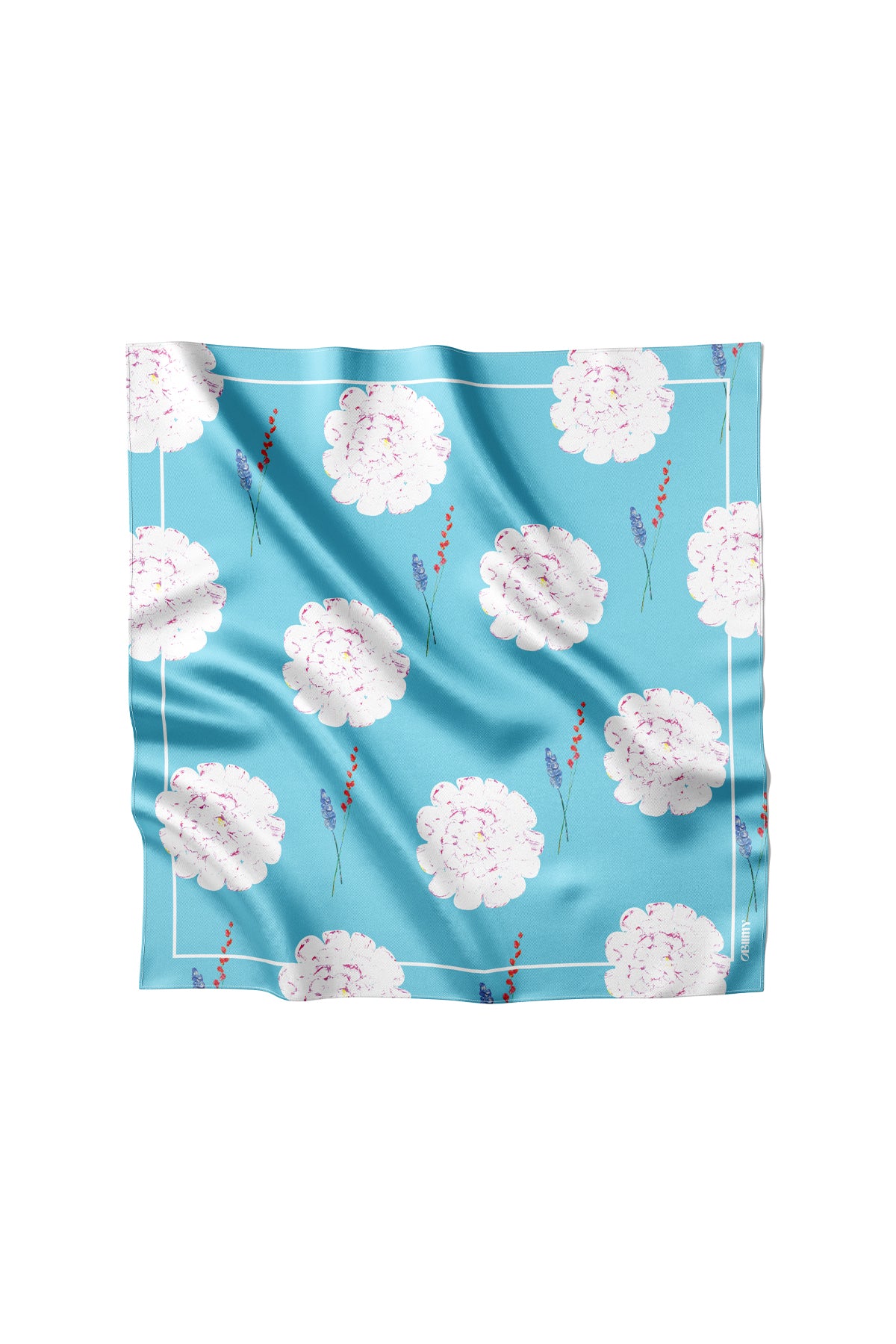 Premium silk scarf "Tenderness" 26"x26"