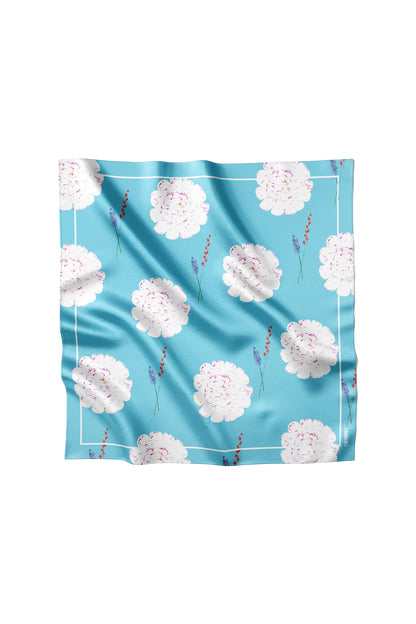 Premium silk scarf "Tenderness" 26"x26"