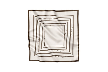 Premium silk scarf "From scratch" 35"x35"