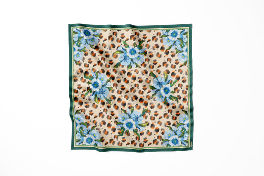 Premium silk scarf "A bold touch" 26"x26"