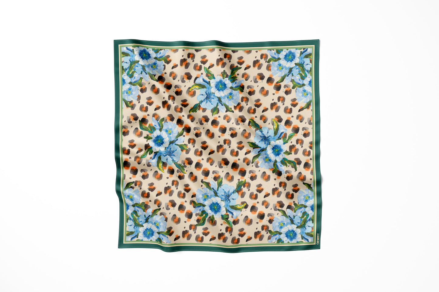 Premium silk scarf "A bold touch" 35"x35"