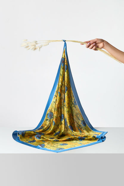 Premium silk scarf "Courage" 17"x17"