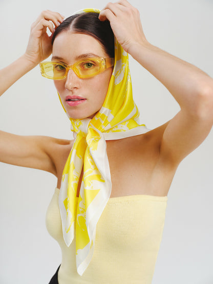 Premium silk scarf "Temptation" 26"x26"
