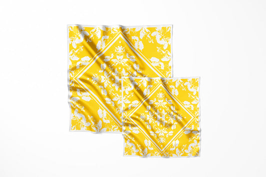 Premium silk scarf "Temptation" 26"x26"