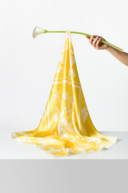 Premium silk scarf "Temptation" 26"x26"