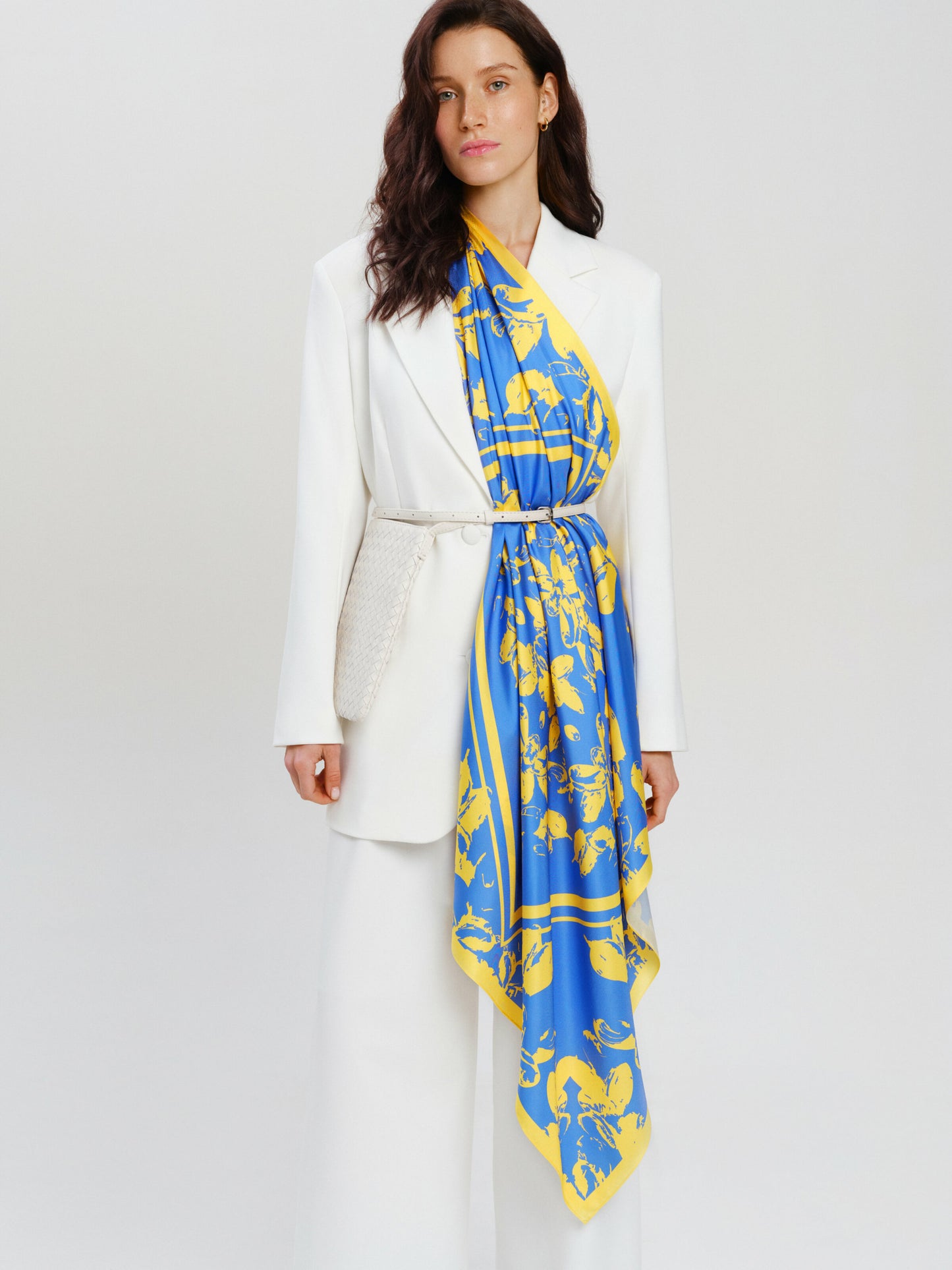 Premium silk scarf "Freedom" 26"x26"