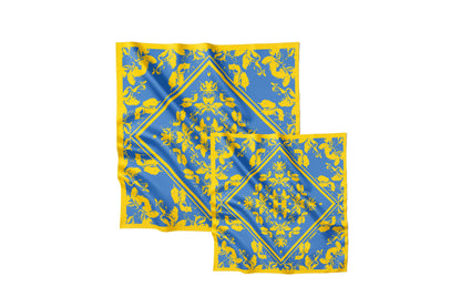 Premium silk scarf "Freedom" 26"x26"
