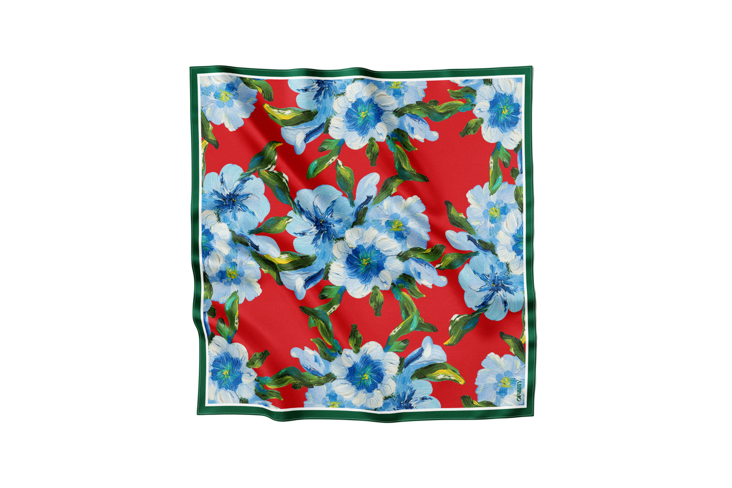 Premium silk scarf "Confidence" 17"x17"