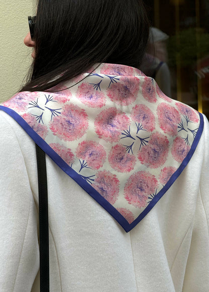 Premium silk scarf “Whirlpool of feeling” 26"x26"