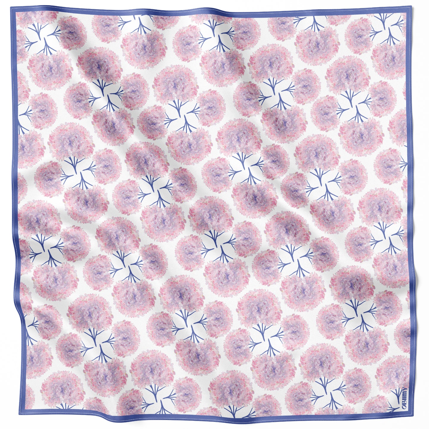 Premium silk scarf “Whirlpool of feeling” 26"x26"