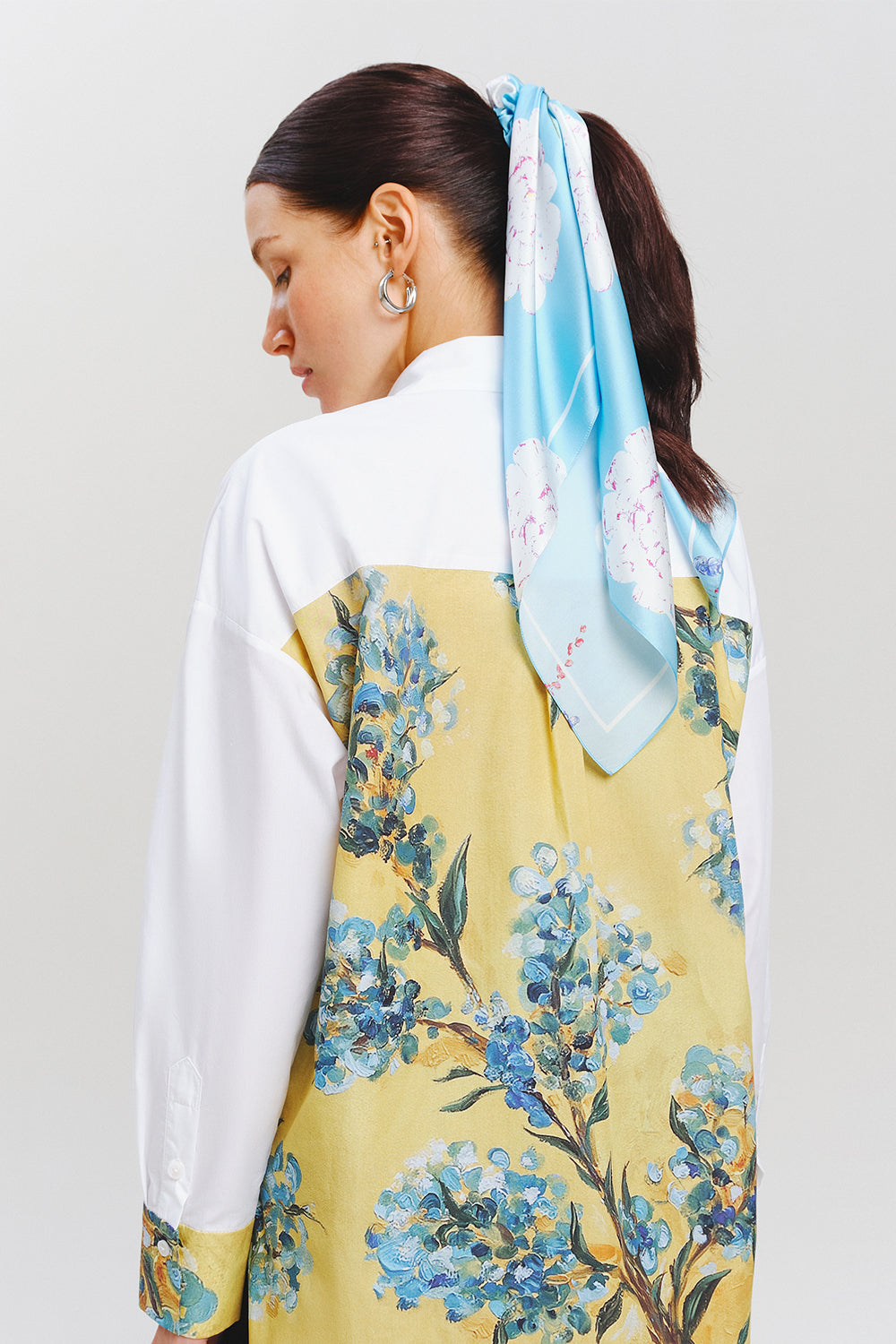 Silk scarf “Tenderness” 17"x17" (double-sided print)
