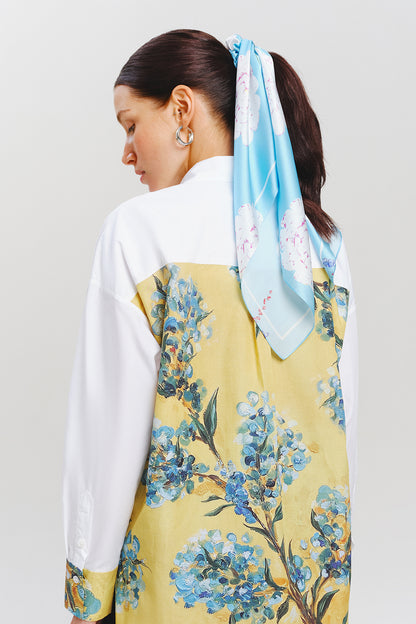 Silk scarf “Tenderness” 17"x17" (double-sided print)