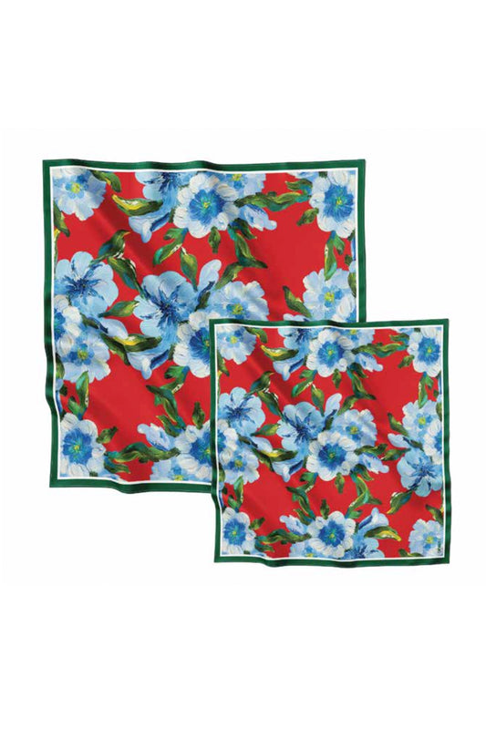Silk Scarf "Confidence" 26"x26" (Double-sided print)
