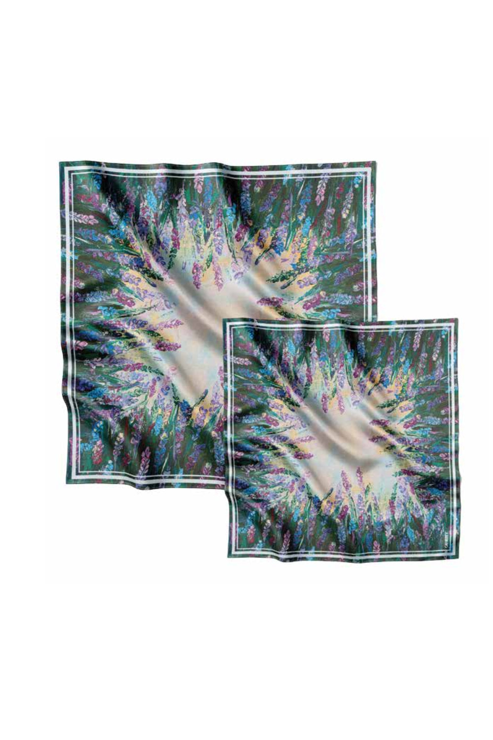 Silk Scarf "Energy" 26"x26" (Double-sided print)