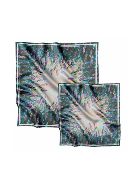 Silk Scarf "Energy" 26"x26" (Double-sided print)