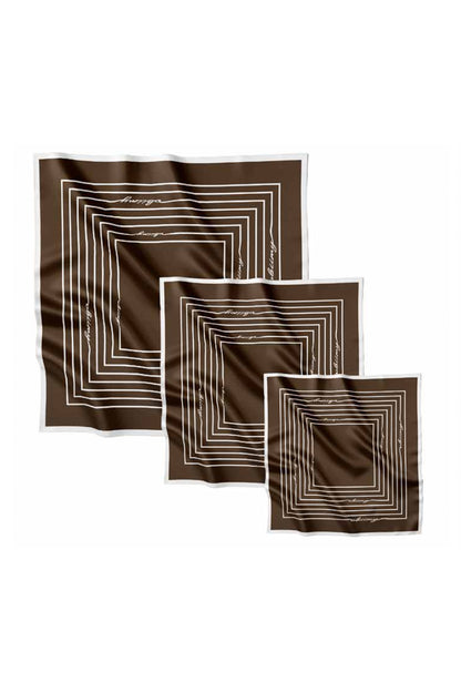 Silk Scarf "Morning Coffee" 26"x26" (Double-sided print)