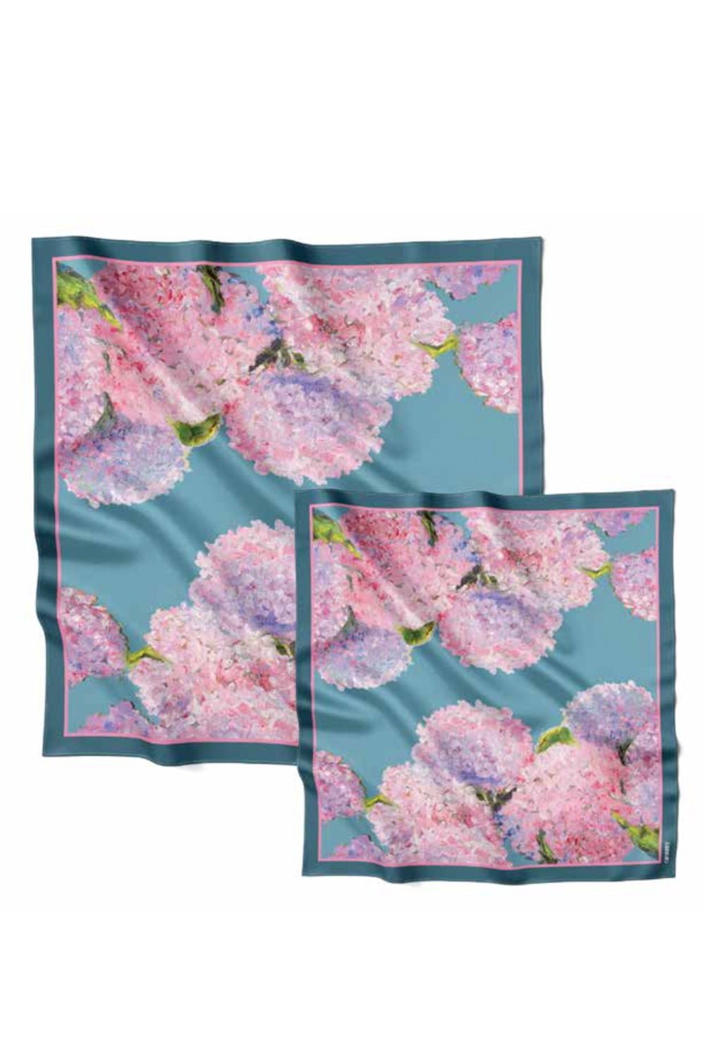 Silk pocket square "Sincere Feelings" 17"x17" (Double-sided print)