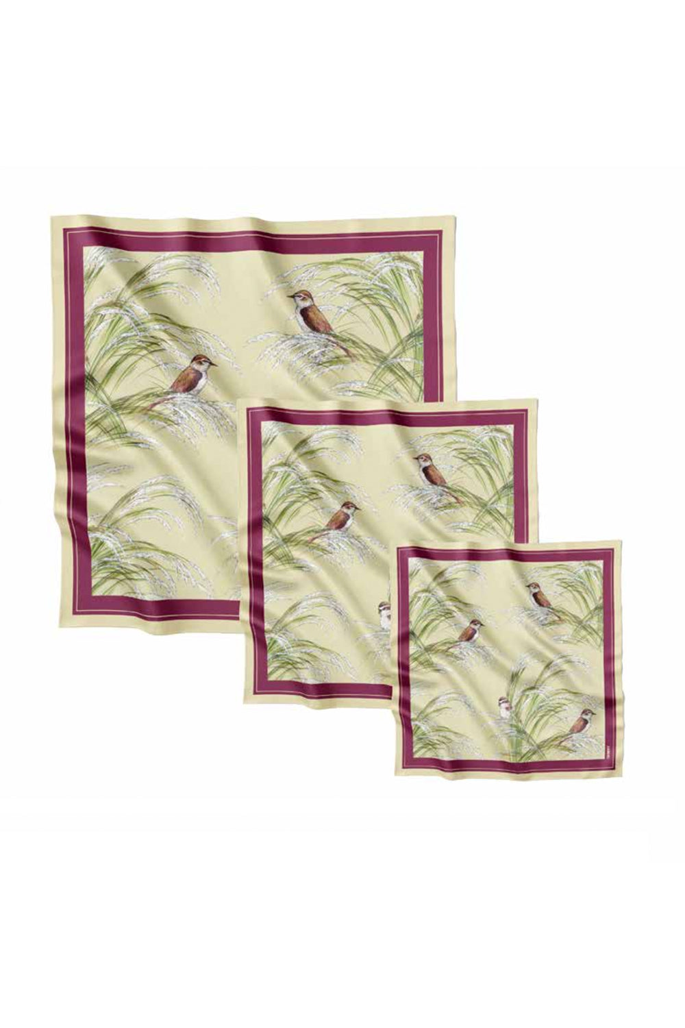 Silk pocket square "Silence of the Heart" 17"x17" (Double-sided print)