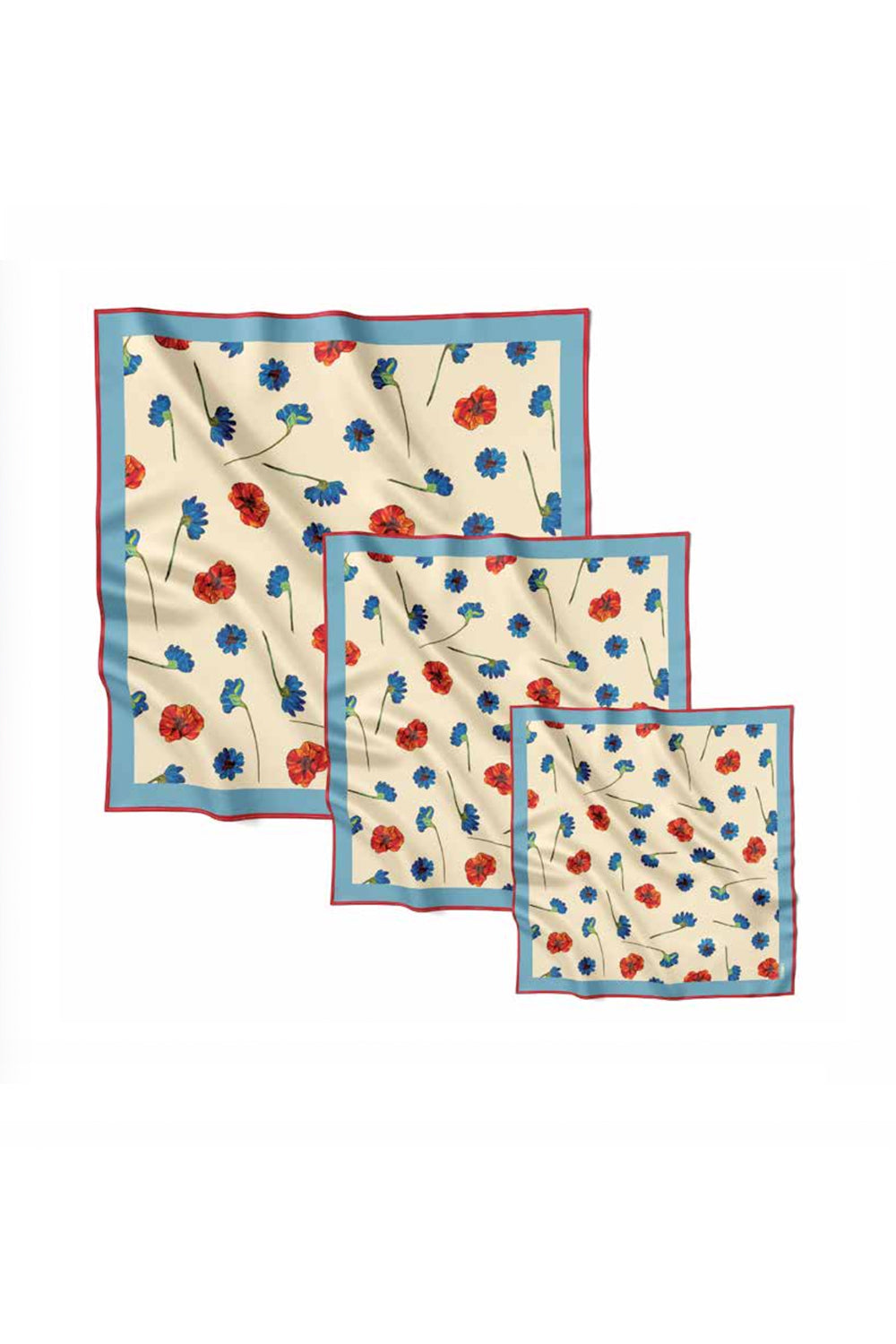 Silk pocket square "Infatuation" 17"x17" (Double-sided print)