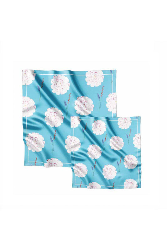 Silk scarf “Tenderness” 26"x26" (double-sided print)
