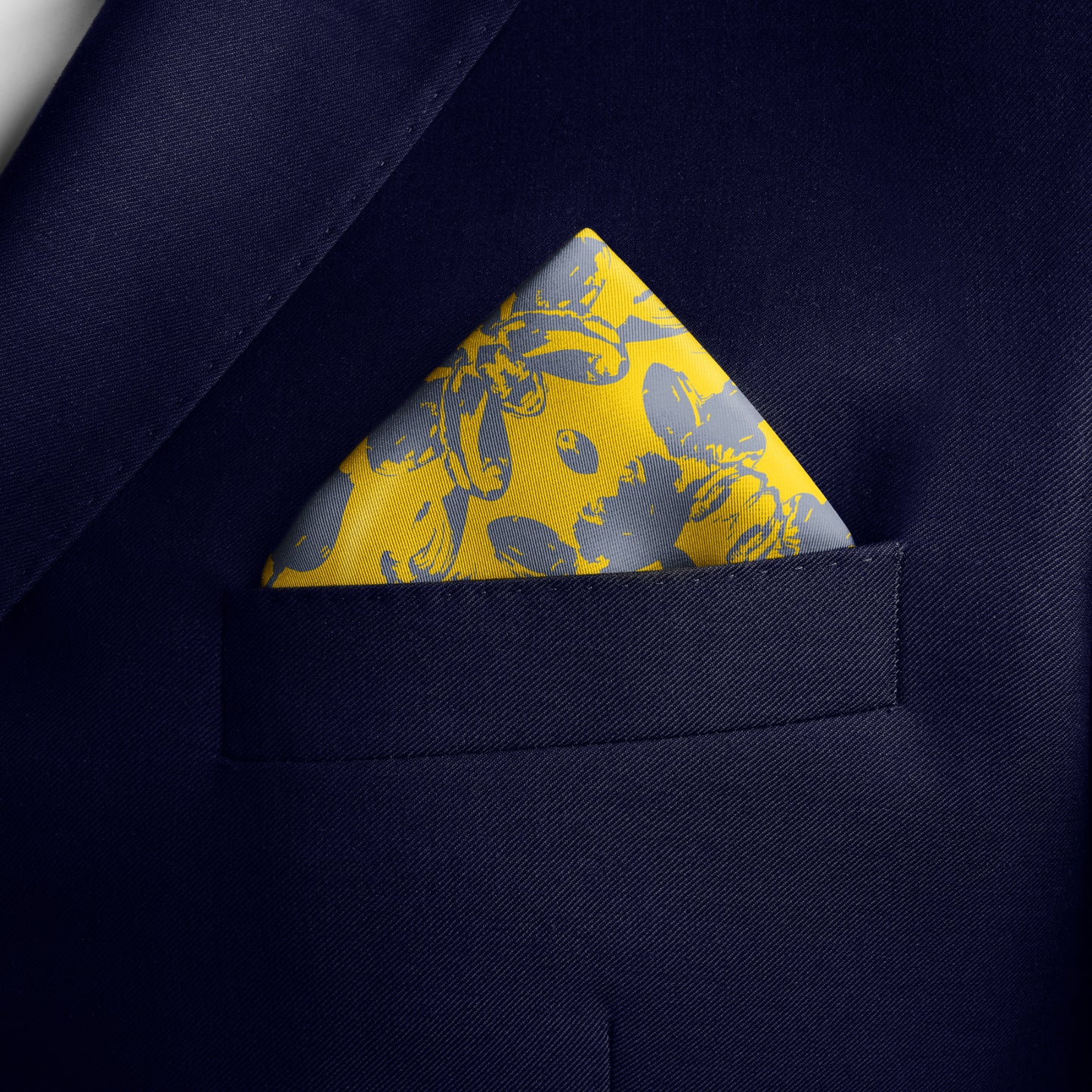 Silk pocket square "Noble" 17"x17"