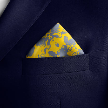 Silk pocket square "Noble" 17"x17"