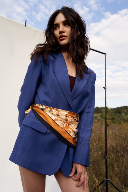 Silk pocket square "Grace" 17"x17"