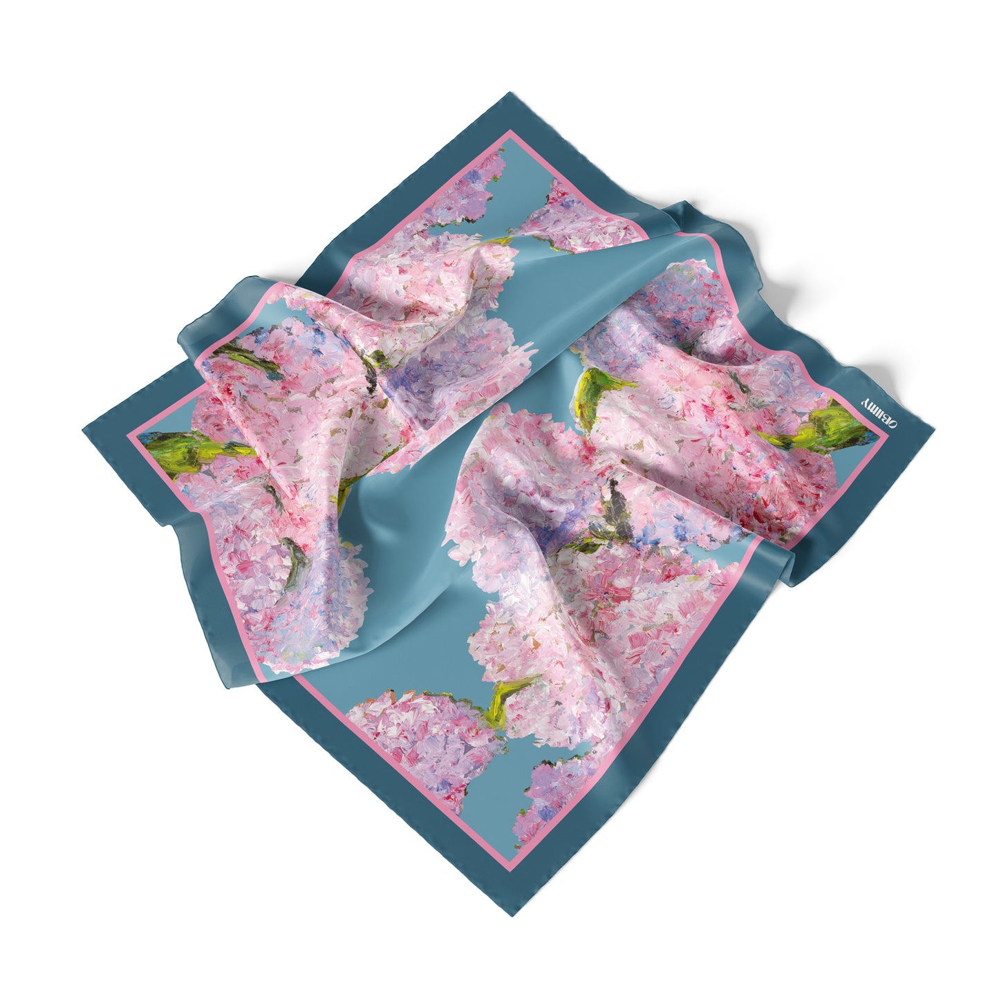 Silk pocket square "Sincere Feelings" 17"x17"