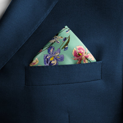 Silk pocket square "The Awakening" 17"x17"