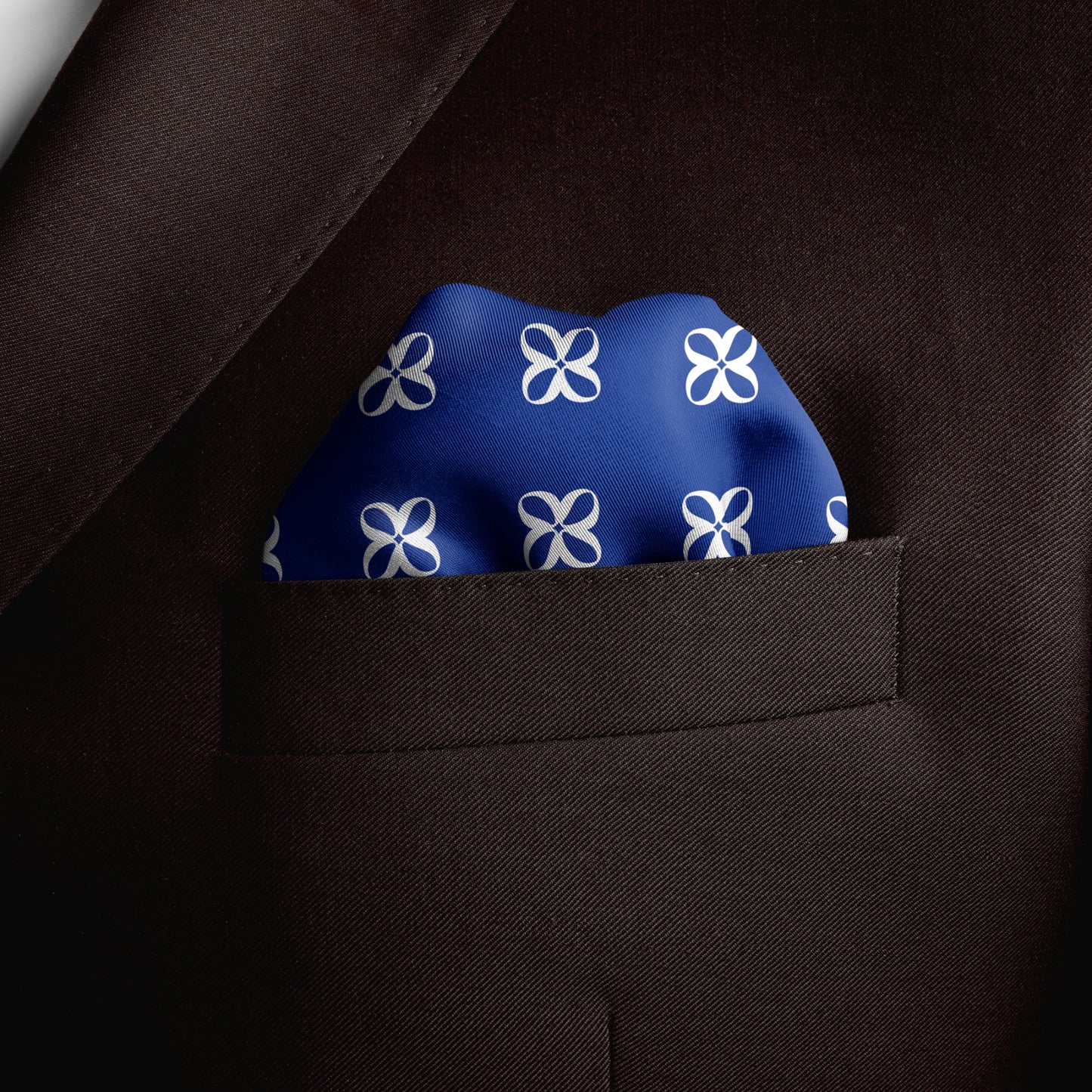 Silk pocket square "Blue" 17"x17"