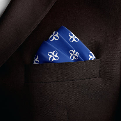 Silk pocket square "Blue" 17"x17"