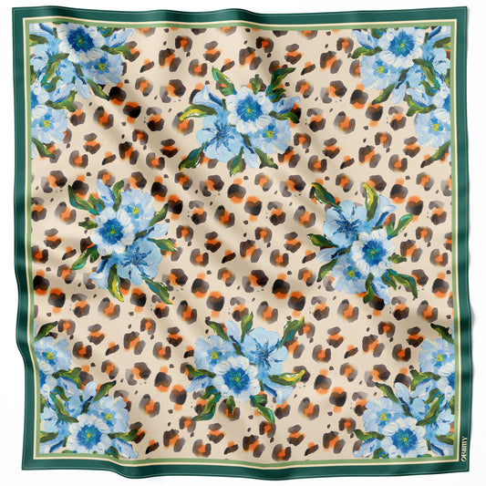 Silk pocket square "A bold touch" 17"x17"