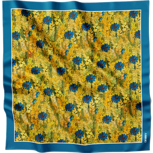 Silk pocket square "Courage" 17"x17"