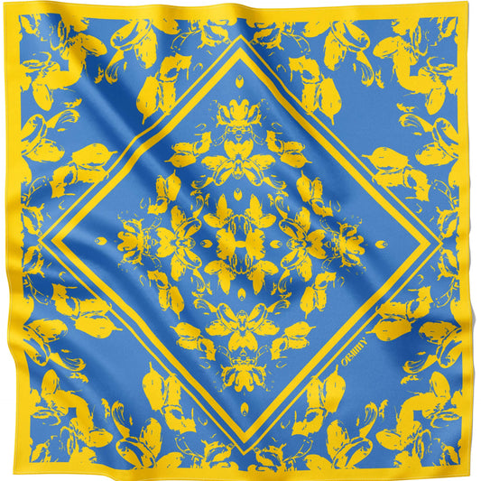 Silk pocket square "Freedom" 17"x17"