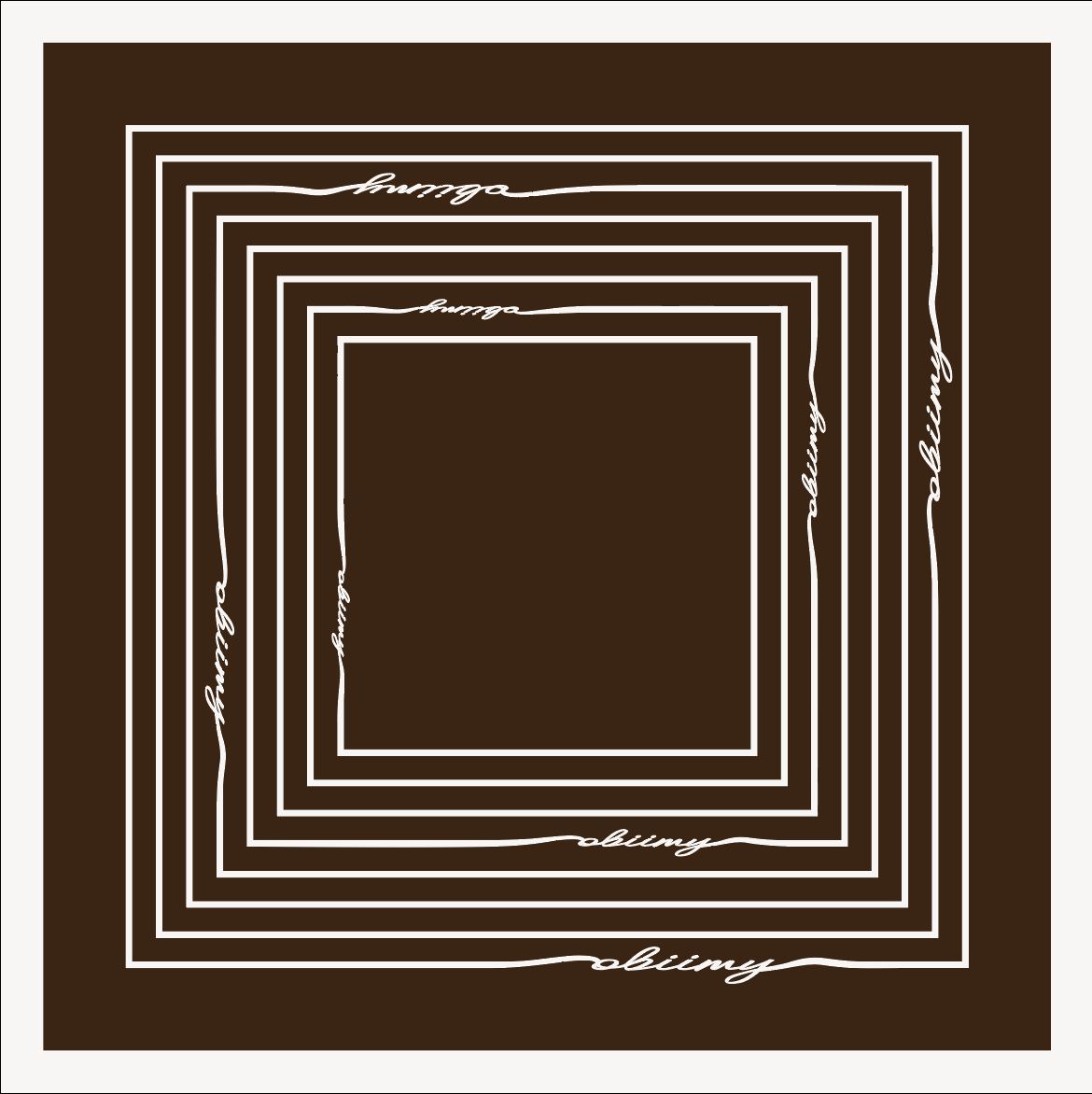 Silk pocket square "Morning coffee" 17"x17"