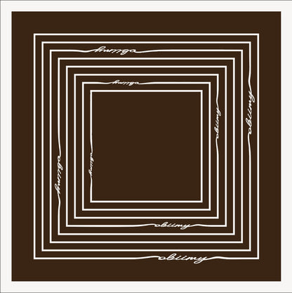 Silk pocket square "Morning coffee" 17"x17"