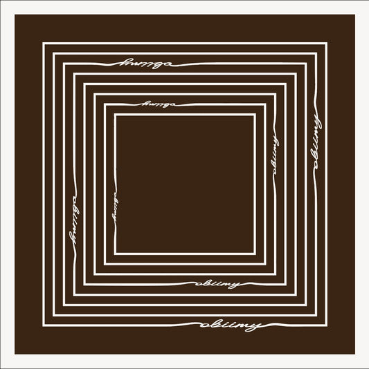 Silk pocket square "Morning coffee" 17"x17"