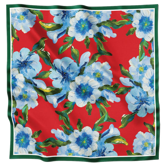 Silk pocket square "Confidence" 17"x17"