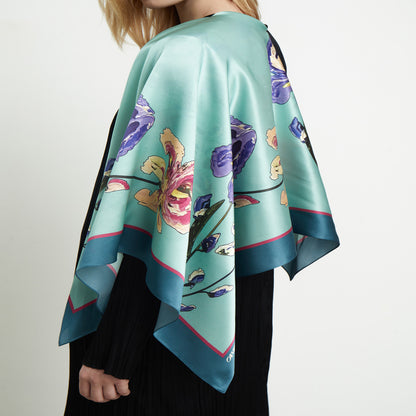 Premium silk scarf "The Awakening" 35"x35"
