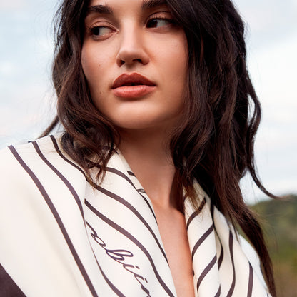 Premium silk scarf "From scratch" 35"x35"