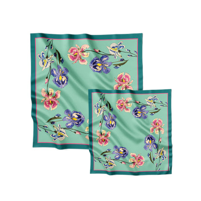 Premium silk scarf "The Awakening" 26"x26"