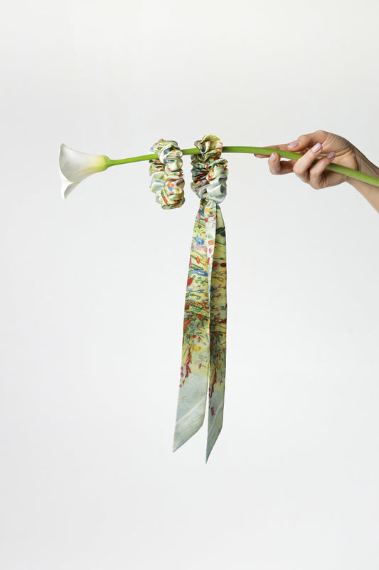 Twill and scrunchie "Summer Field"