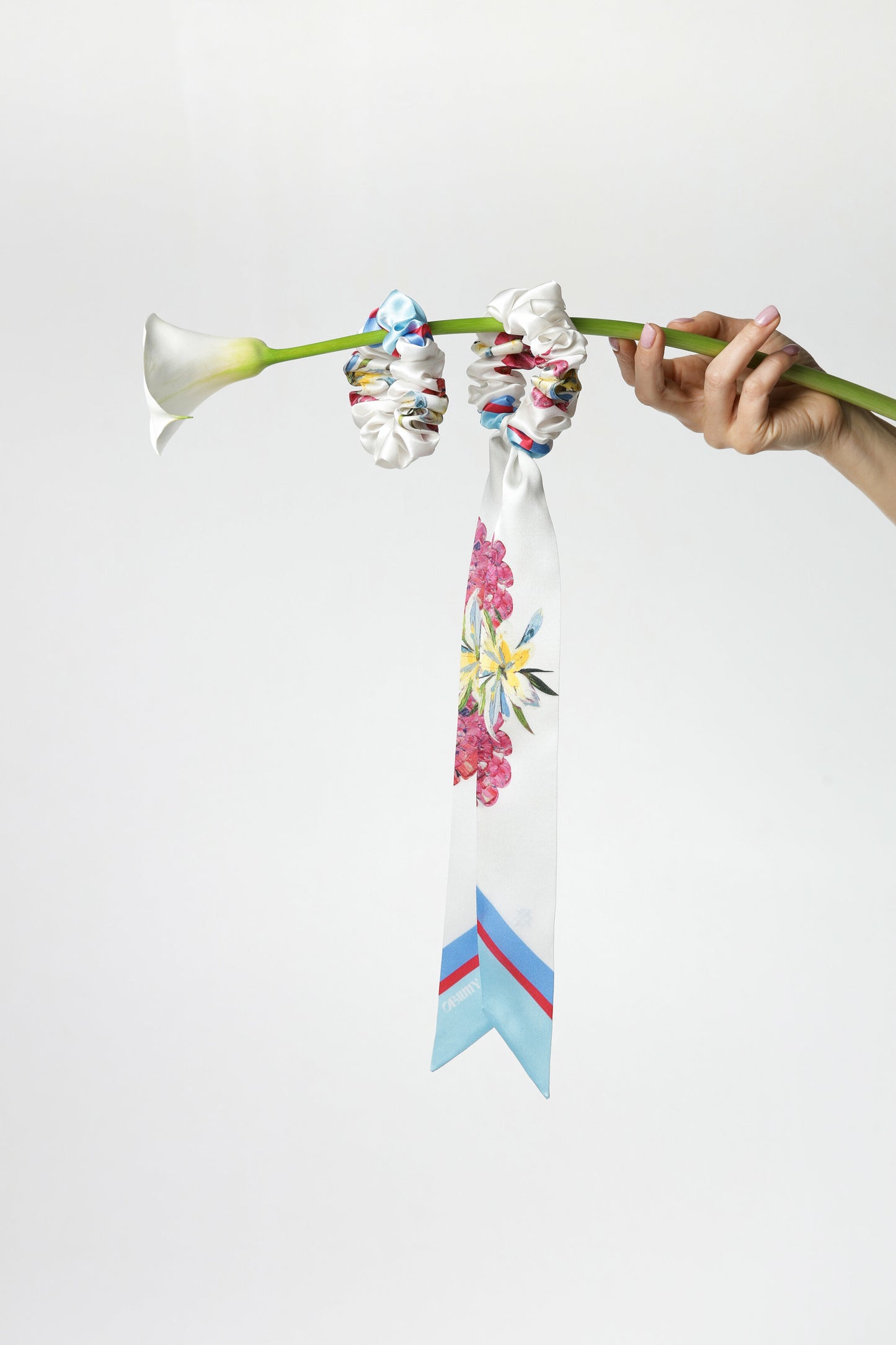 Twill and scrunchie "Summer wreath"