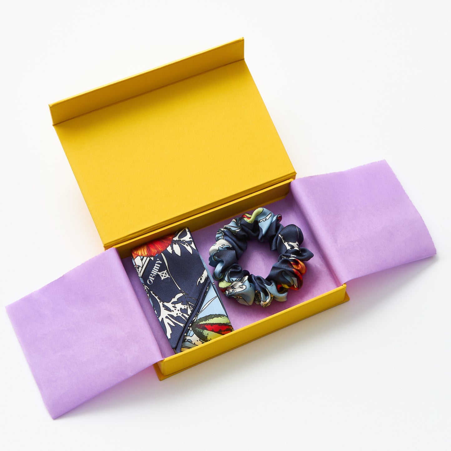 Twill and scrunchie "Poppy Flower"
