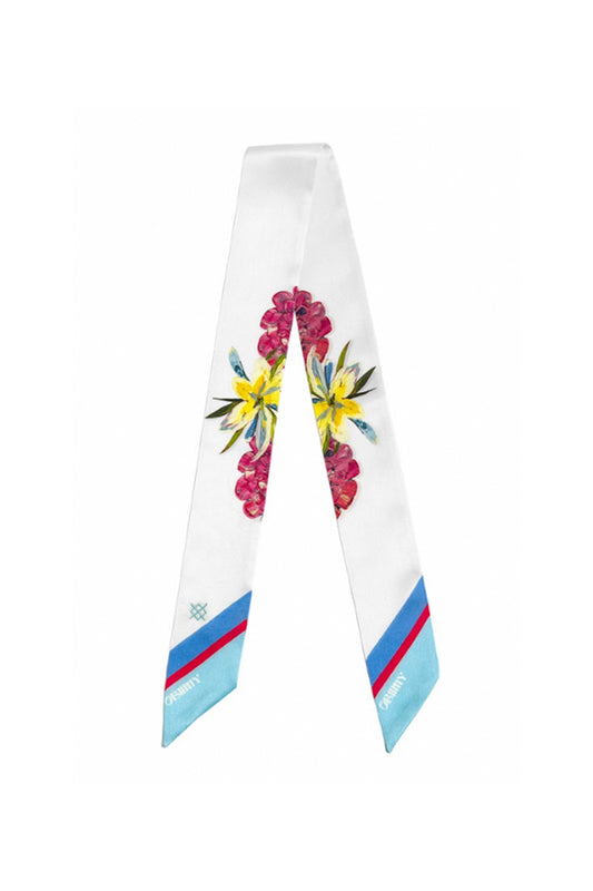 Silk twill "Summer wreath" 55"x2"
